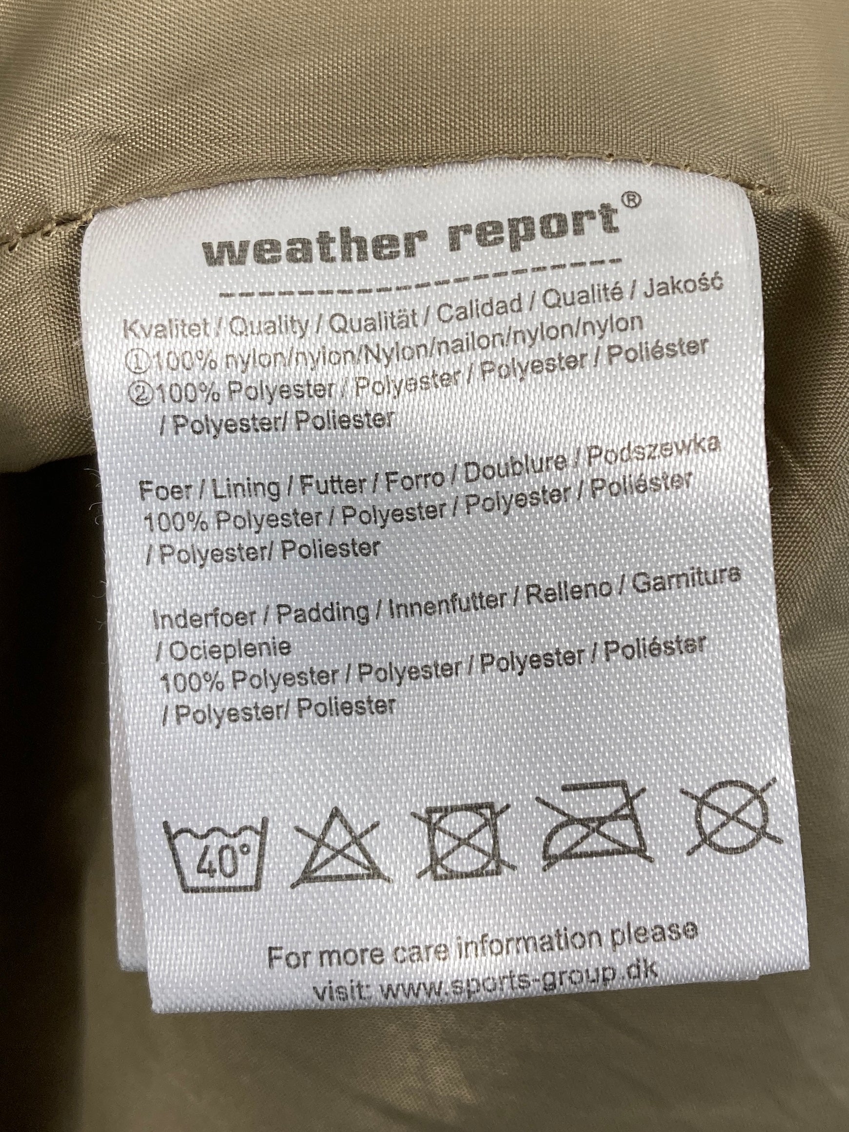 Weather Report Overtøj